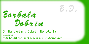 borbala dobrin business card